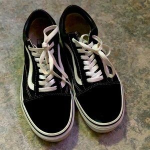 Vans, white and black size 9